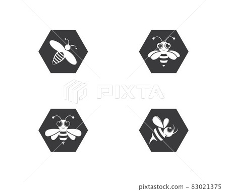 Bee logo vector icon illustration Bee logo vector icon illustration 83021375