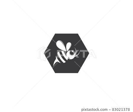 Bee logo vector icon illustration Bee logo vector icon illustration 83021378
