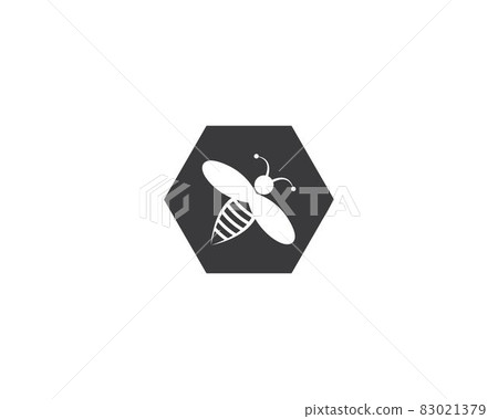 Bee logo vector icon illustration 83021379