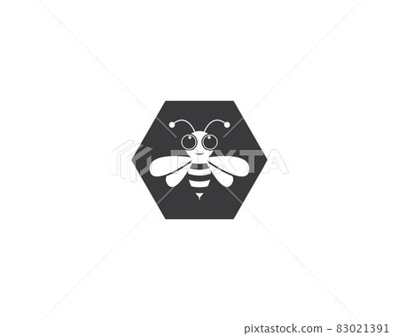 Bee logo vector icon illustration Bee logo vector icon illustration 83021391