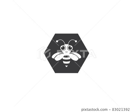 Bee logo vector icon illustration Bee logo vector icon illustration 83021392