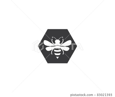 Bee logo vector icon illustration 83021393