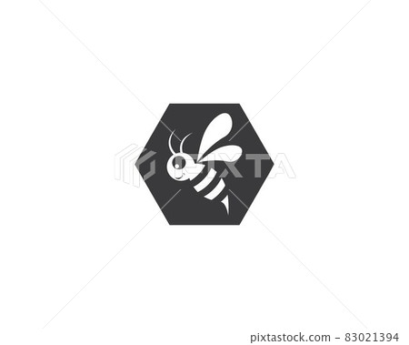 Bee logo vector icon illustration 83021394