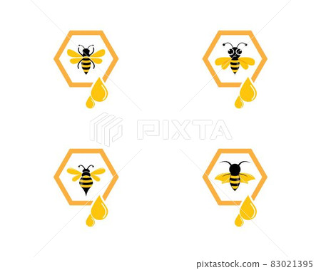 Bee logo vector icon illustration Bee logo vector icon illustration 83021395