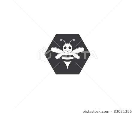 Bee logo vector icon illustration 83021396