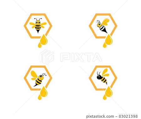 Bee logo vector icon illustration Bee logo vector icon illustration 83021398