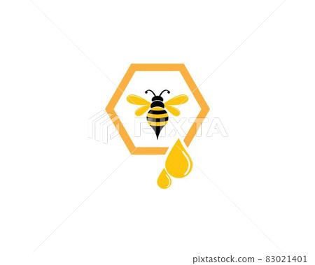 Bee logo vector icon illustration Bee logo vector icon illustration 83021401