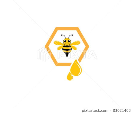 Bee logo vector icon illustration Bee logo vector icon illustration 83021403