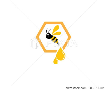 Bee logo vector icon illustration Bee logo vector icon illustration 83021404