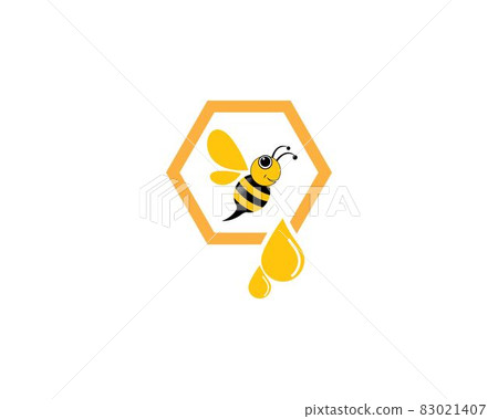 Bee logo vector icon illustration Bee logo vector icon illustration 83021407