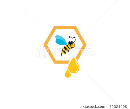 Bee logo vector icon illustration Bee logo vector icon illustration 83021408
