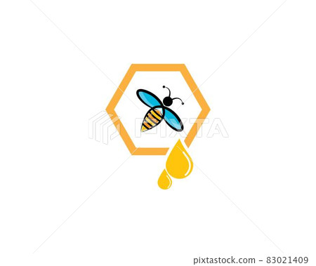 Bee logo vector icon illustration 83021409