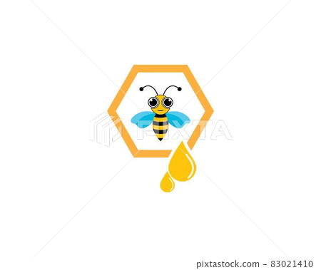 Bee logo vector icon illustration 83021410