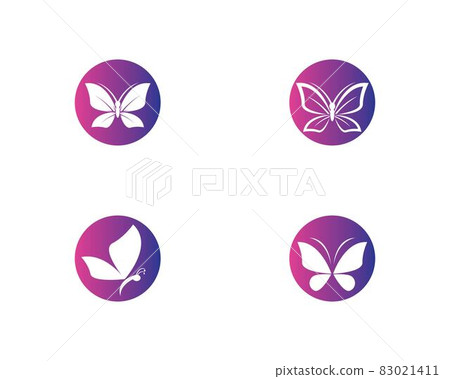 Butterfly logo template vector icon illustration Butterfly logo template vector icon illustration 83021411