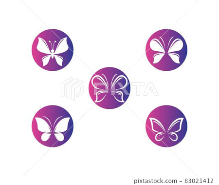 Butterfly logo template vector icon illustration Butterfly logo template vector icon illustration 83021412