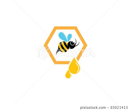 Bee logo vector icon illustration 83021413