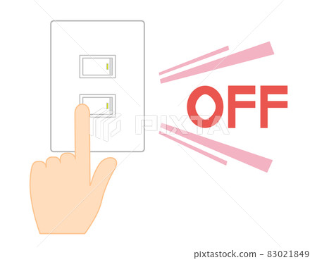 Fluorescent power switch vector illustration 83021849