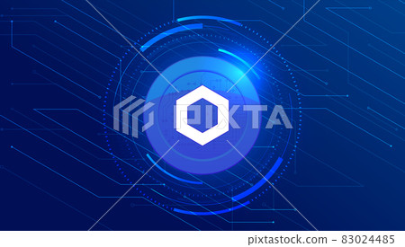 LINK coin banner. LINK coin cryptocurrency concept banner background. LINK coin banner. LINK coin cryptocurrency concept banner background. 83024485