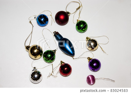 New Year's toys on a white background 83024583