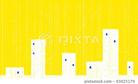 Townscape drawn with rustic lines of yellow, white and blue Townscape drawn with rustic lines of yellow, white and blue 83025179