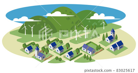 Scenery of wind power generation Scenery of wind power generation 83025617