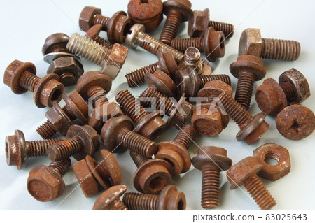Rusted bolt and nut Rusted bolt and nut 83025643