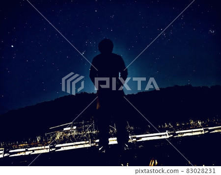 Countless stars and the man standing there Countless stars and the man standing there 83028231