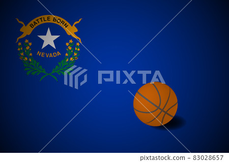 Nevada US flag with basketball ball, vector Nevada US flag with basketball ball, vector 83028657