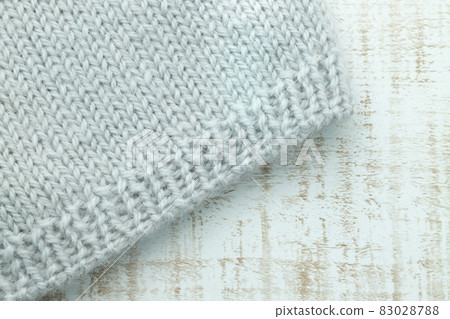 Ribbed hem of hand-knitted sweater 83028788