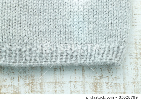 Ribbed hem of hand-knitted sweater Ribbed hem of hand-knitted sweater 83028789