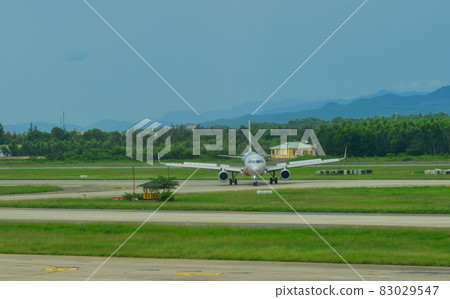 Airplane at Da Nang Airport, Vietnam 83029547