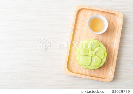 Chinese moon cake green tea flavour Chinese moon cake green tea flavour 83029729