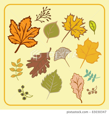 autumn leaf bundle vector image for season or holiday concept autumn leaf bundle vector image for season or holiday concept 83030347
