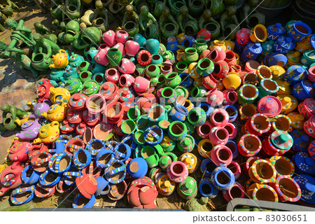 Traditional pottery shop in Bagan, Myanmar Traditional pottery shop in Bagan, Myanmar 83030651