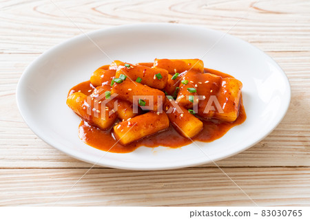 Korean rice cake stick in spicy sauce - Tteokbokki Korean rice cake stick in spicy sauce - Tteokbokki 83030765