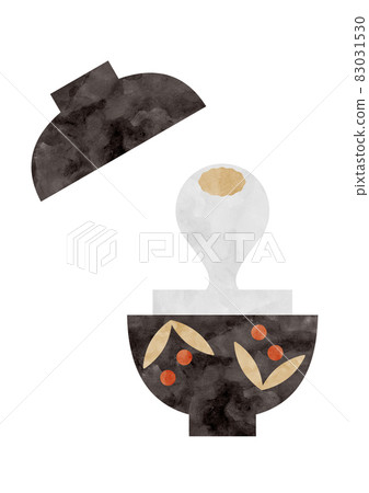 黑碗裡的年糕插圖 83031530