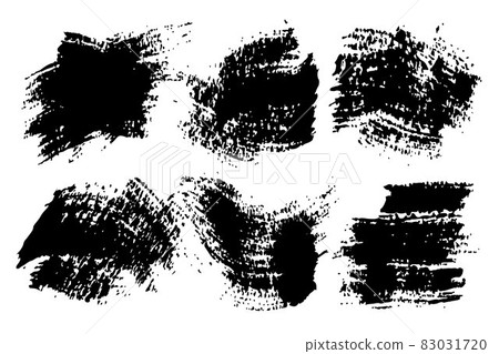 Set Brush Shape Vector Strokes in Black color on white background. Hand painted grange elements. Ink drawing. Dirty artistic design . Place for text, quote, information, company name. Set Brush Shape Vector Strokes in Black color on white background. Hand painted grange elements. Ink drawing. Dirty artistic design . Place for text, quote, information, company name. 83031720