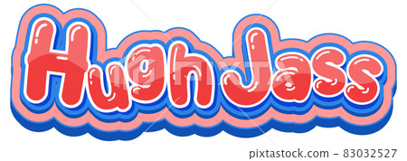 Hugh Jass logo text design 83032527