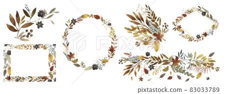 Dried flower wreath set 83033789