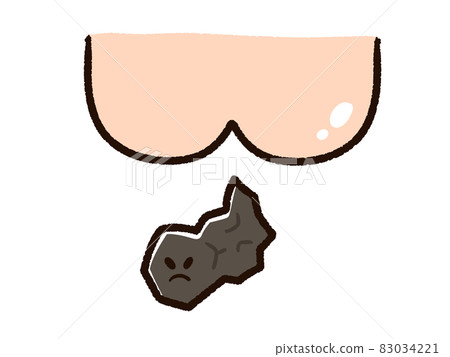 Butt and hard poop 83034221