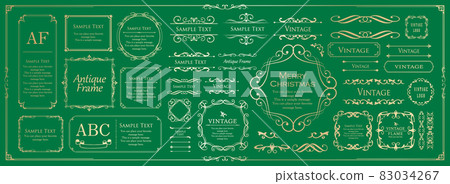 A set of frame designs inspired by Christmas. antique. Vintage. elegant 83034267