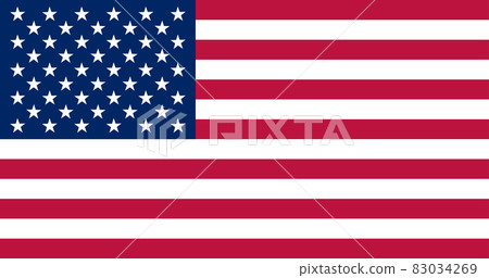 National flag of United States of America original size and colors vector illustration, American or U.S. flag, USA flag  83034269
