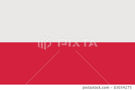 National flag of Poland original size and colors vector illustration, flaga Polski or Flag of the Republic of Poland Rzeczpospolita 83034275