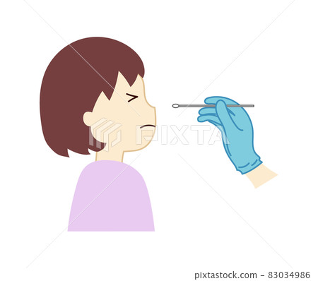 Illustration of a girl being tested for infectious diseases Illustration of a girl being tested for infectious diseases 83034986