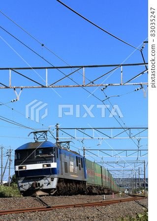 Freight train running on the Tokaido Line 83035247