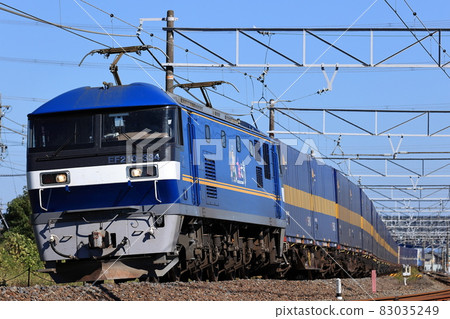 Freight train running on the Tokaido Line 83035249