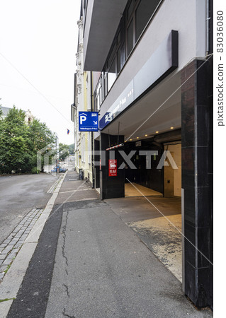 An underground car park in Oslo, Norway 83036080