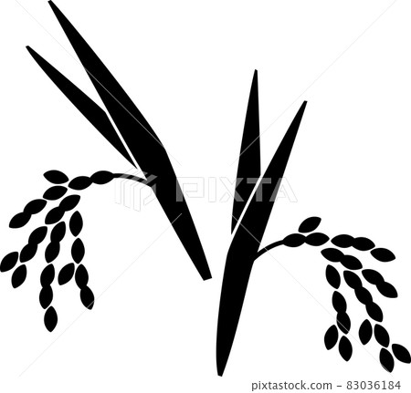 稻穗剪影圖 83036184