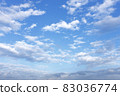 蔚藍的天空中美麗地散佈著雲彩 83036774