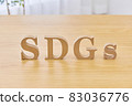 可持續發展目標的木製字母表 83036776